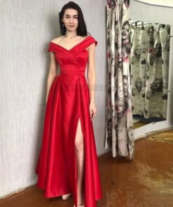  DEEP PLUNGE MAXI DRESSES WITH FRONT SPLIT Color: as picture US Size: 12 