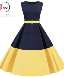Buckle Back to 50-th Bright Color Party Dress BUCKLE DRESSES Color: 1419-002 Size: S 