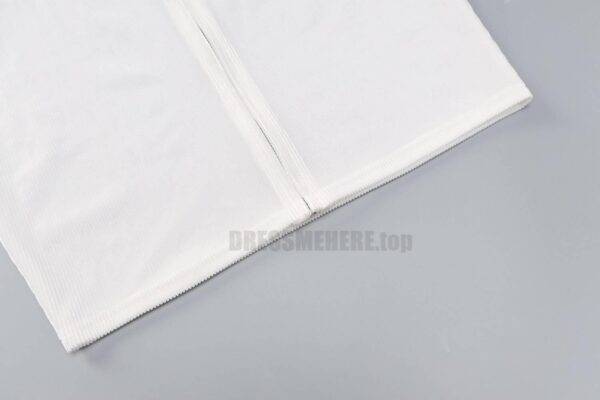 Long Sleeve Zip Up Hooded Ribbed Mini Dress LONG SLEEVE ZIP UP DRESSES color: White