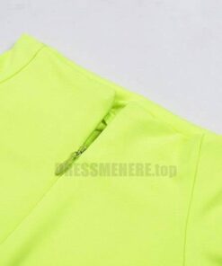 Neon Zip Up Autumn Long Sexy Zipper Front Long Sleeve Bandage Dress NEON ZIP UP DRESSES color: Black|Green|Rose Red 