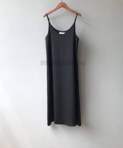 Spaghetti Strap Summer Shift Midi Strap Adjust Sleeveless Elegant Dress SPAGHETTI STRAP SUMMER DRESSESES Color: 0386-black Size: M 