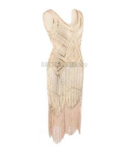Flapper Vintage Sleeveless Sequin Embellished Full Fringed Dress FLAPPER DRESSES color: C1|C2|C3|C4|C5|C6|C7|C8|C9 