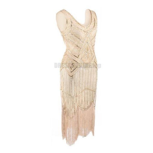 Flapper Vintage Sleeveless Sequin Embellished Full Fringed Dress FLAPPER DRESSES color: C1|C2|C3|C4|C5|C6|C7|C8|C9