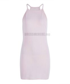 Bodycon Tank Slim Mini Knitted Dress DAYTIME DRESSES Color: Ivory Size: S 