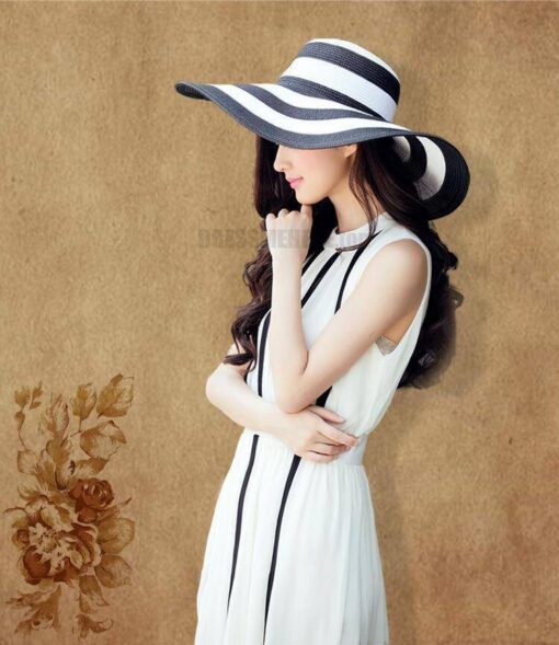 Overflowed Floppy Straw Hat ACCESSORIES color: 1|3|4|5|6|7