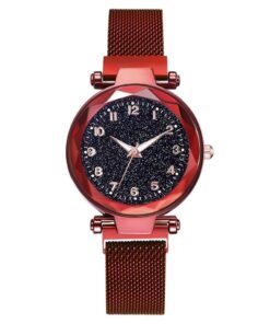 Starry Sky Clock Luxury Fashion Diamond Quartz Wrist Watches  GIFTS Color: Red1 