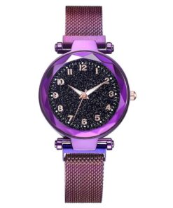 Starry Sky Clock Luxury Fashion Diamond Quartz Wrist Watches  GIFTS Color: Purple1 