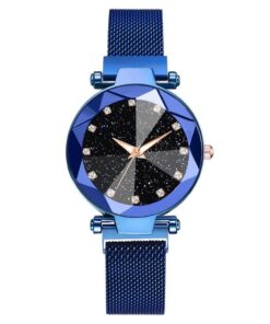 Starry Sky Clock Luxury Fashion Diamond Quartz Wrist Watches  GIFTS Color: Blue 