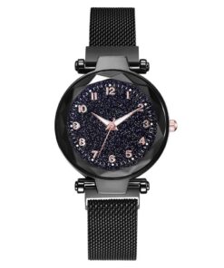 Starry Sky Clock Luxury Fashion Diamond Quartz Wrist Watches  GIFTS Color: Black1 