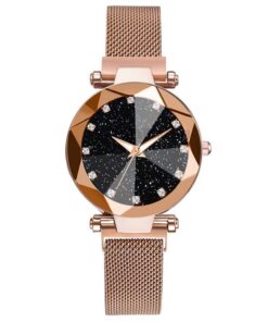 Starry Sky Clock Luxury Fashion Diamond Quartz Wrist Watches  GIFTS Color: Gold 