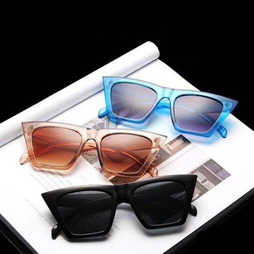 Cat Eye Square Women Designer Luxury Sunglasses GIFTS af7ef0993b8f1511543b19: Black Gray|Blue|Champagne|Leopard|Red|White