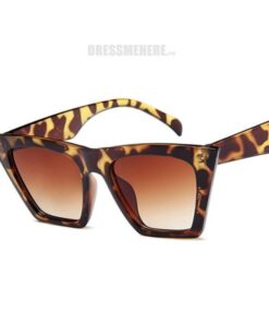 Cat Eye Square Women Designer Luxury Sunglasses GIFTS Lenses Color: Leopard 