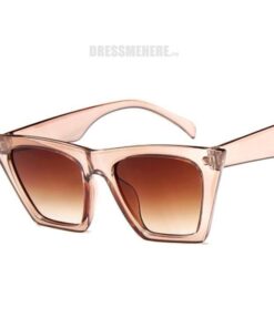 Cat Eye Square Women Designer Luxury Sunglasses GIFTS Lenses Color: Champagne 