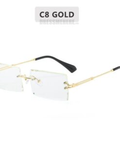 Retro Frameless Gradient Sunglasses GIFTS Lenses Color: C8 