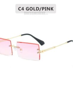 Retro Frameless Gradient Sunglasses GIFTS Lenses Color: C4 