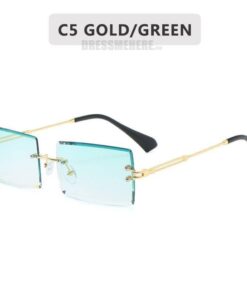 Retro Frameless Gradient Sunglasses GIFTS Lenses Color: C5 