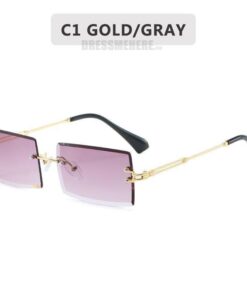 Retro Frameless Gradient Sunglasses GIFTS Lenses Color: C1 