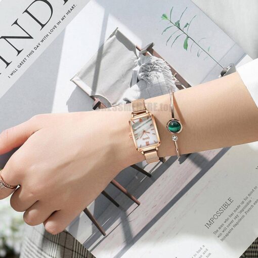 Gaiety Brand Women Watches Fashion Square Ladies Quartz Watch Bracelet Set Green Dial Simple Rose Gold Mesh Luxury Women Watches GIFTS color: 1pc Leather Watch|1pc Leather Watch|1pc Leather Watch|1pc Leather Watch|1pc Leather Watch|1pc Mesh Watch|1pc Mesh Watch|1pc Mesh Watch|1pc Mesh Watch|1pc Mesh Watch|2pcs Leather Set|2pcs Leather Set|2pcs Leather Set|2pcs Leather Set|2pcs Leather Set|2pcs Leather Set|2pcs Mesh Watch Set|2pcs Mesh Watch Set|2pcs Mesh Watch Set|2pcs Mesh Watch Set|2pcs Mesh Watch Set