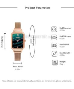 Gaiety Brand Women Watches Fashion Square Ladies Quartz Watch Bracelet Set Green Dial Simple Rose Gold Mesh Luxury Women Watches GIFTS color: 1pc Leather Watch|1pc Leather Watch|1pc Leather Watch|1pc Leather Watch|1pc Leather Watch|1pc Mesh Watch|1pc Mesh Watch|1pc Mesh Watch|1pc Mesh Watch|1pc Mesh Watch|2pcs Leather Set|2pcs Leather Set|2pcs Leather Set|2pcs Leather Set|2pcs Leather Set|2pcs Leather Set|2pcs Mesh Watch Set|2pcs Mesh Watch Set|2pcs Mesh Watch Set|2pcs Mesh Watch Set|2pcs Mesh Watch Set 