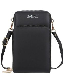 2020 New Mini Women Messenger Bags Female Bags Top Quality Phone Pocket Women Bags Fashion Small Bags For Girl ACCESSORIES Color: Black 3 Pocket Size: Mini(Max Length<20cm) 