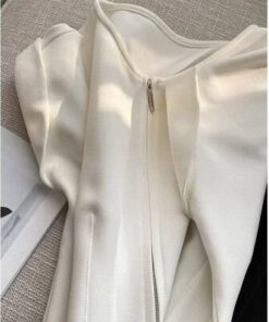 New Summer Women Solid Color Elegant Vestidos White Party Bodycon Work Office Lady Female Slim Dress DRESSES FOR WORK Color: White Size: L 