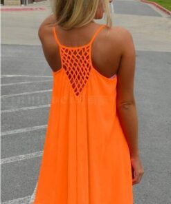 Women beach dress fluorescence female summer dress chiffon voile women dress summer style women clothing plus size lyq01 NEON COLOR DRESSES Color: lyq01ju Size: L 