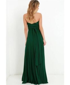 Sexy Women Multiway Wrap Convertible Boho Maxi Club Red Dress Bandage Long Dress Party Bridesmaids Infinity Robe Longue Femme PLUNGE MAXI DRESSES Color: Green Size: S 