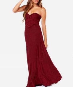 Sexy Women Multiway Wrap Convertible Boho Maxi Club Red Dress Bandage Long Dress Party Bridesmaids Infinity Robe Longue Femme PLUNGE MAXI DRESSES Color: Burgundy Size: S 