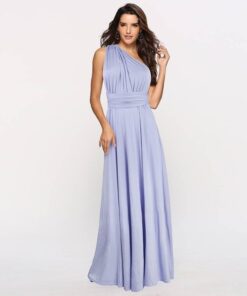 Sexy Women Multiway Wrap Convertible Boho Maxi Club Red Dress Bandage Long Dress Party Bridesmaids Infinity Robe Longue Femme PLUNGE MAXI DRESSES Color: Purple blue Size: M 