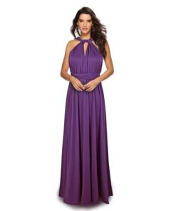 Sexy Women Multiway Wrap Convertible Boho Maxi Club Red Dress Bandage Long Dress Party Bridesmaids Infinity Robe Longue Femme PLUNGE MAXI DRESSES Color: Grape purple Size: L 